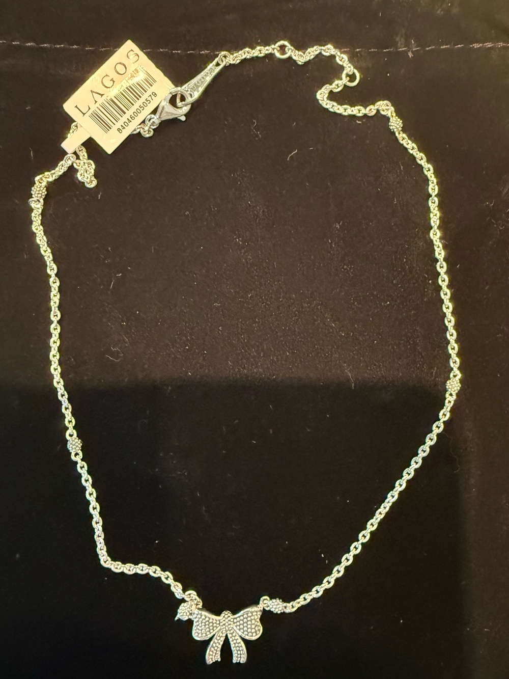 Childs First Caviar Bow Necklace from Lagos